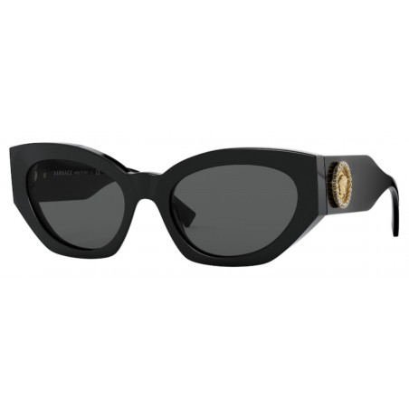  Versace Gafas de sol unisex montura negra, lentes gris